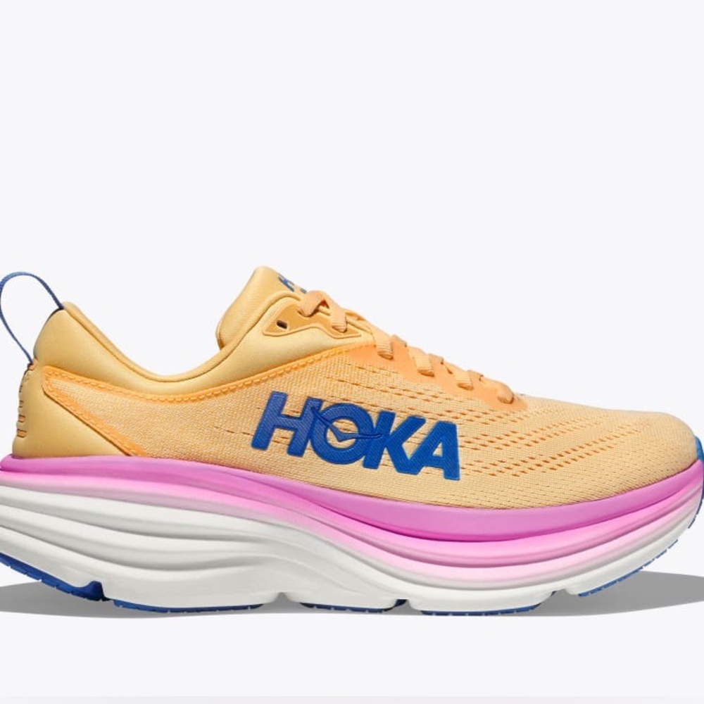 Hoka One One Women's Shoes in Peach and Pink